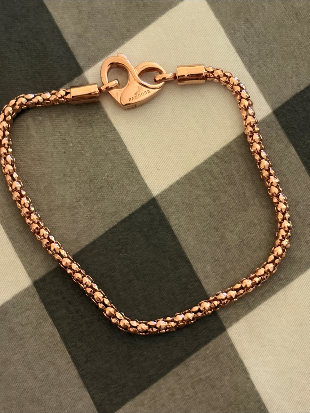 Pandora Moments Studded Chain Bracelet Rose Gold ALE MET S925